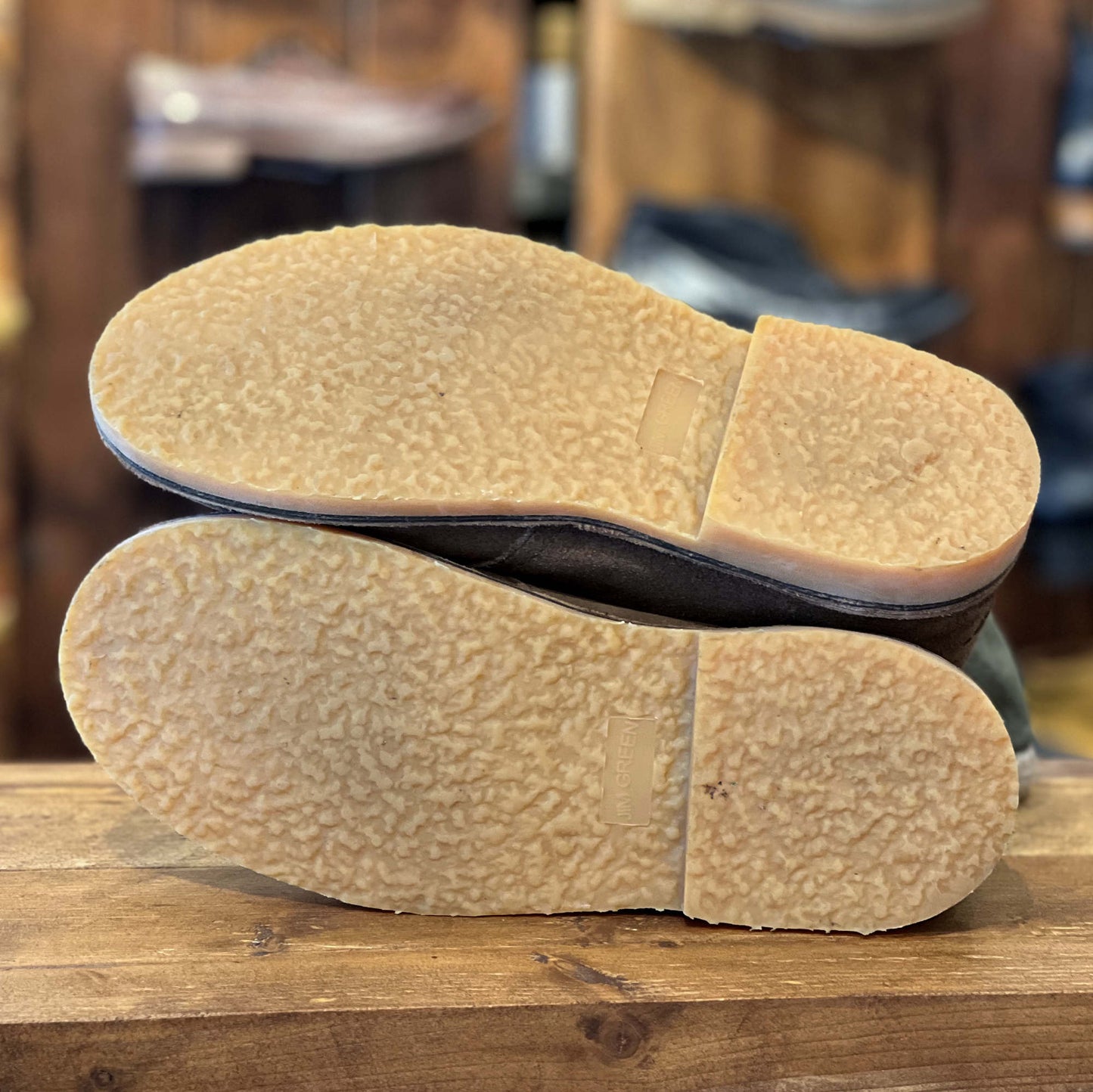Vellie Suede – Khaki - UK12 (Slight Brushing Irregularity) Jim Green Footwear 
