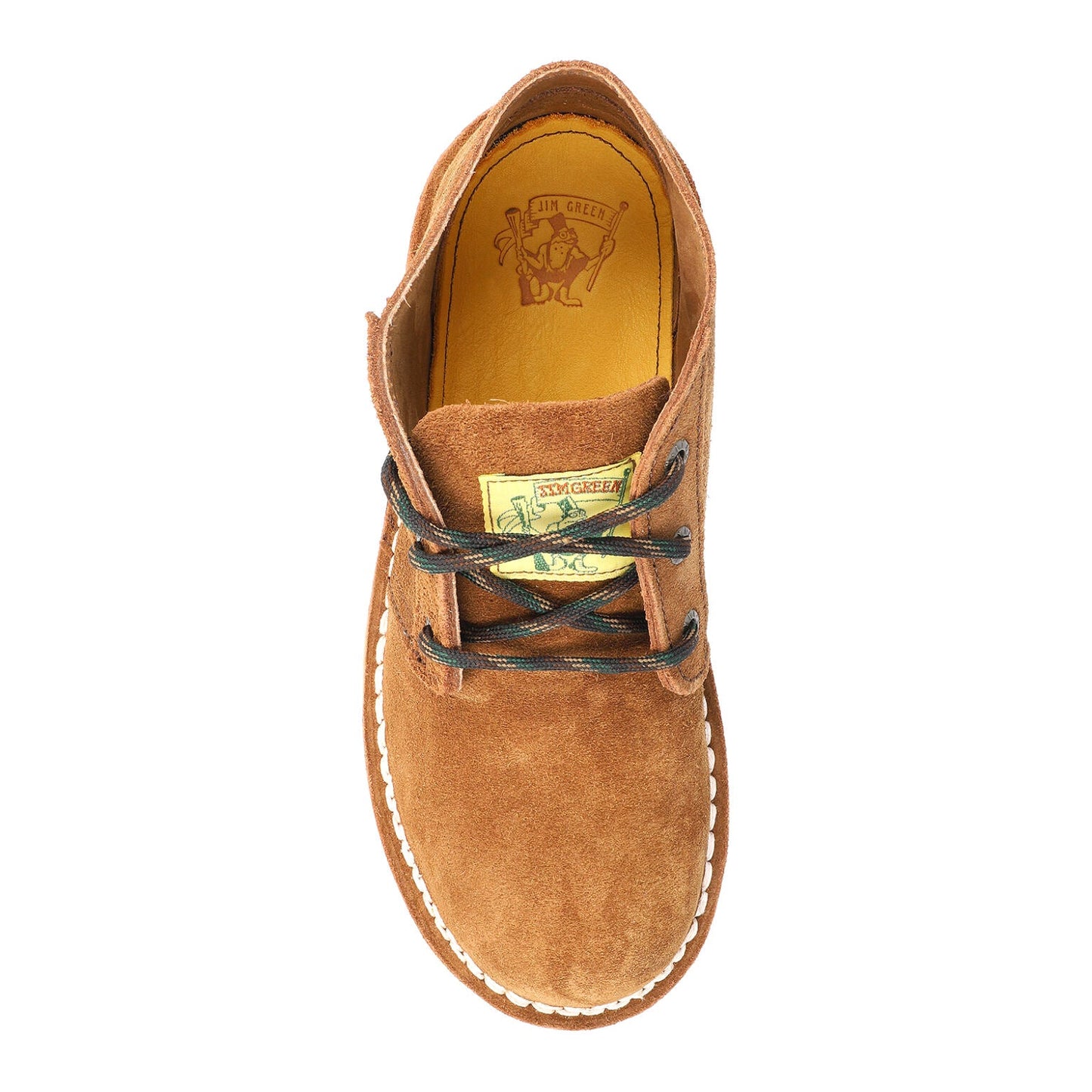 Jim Green Vellie Suede – Khaki top view Jim Green Footwear 