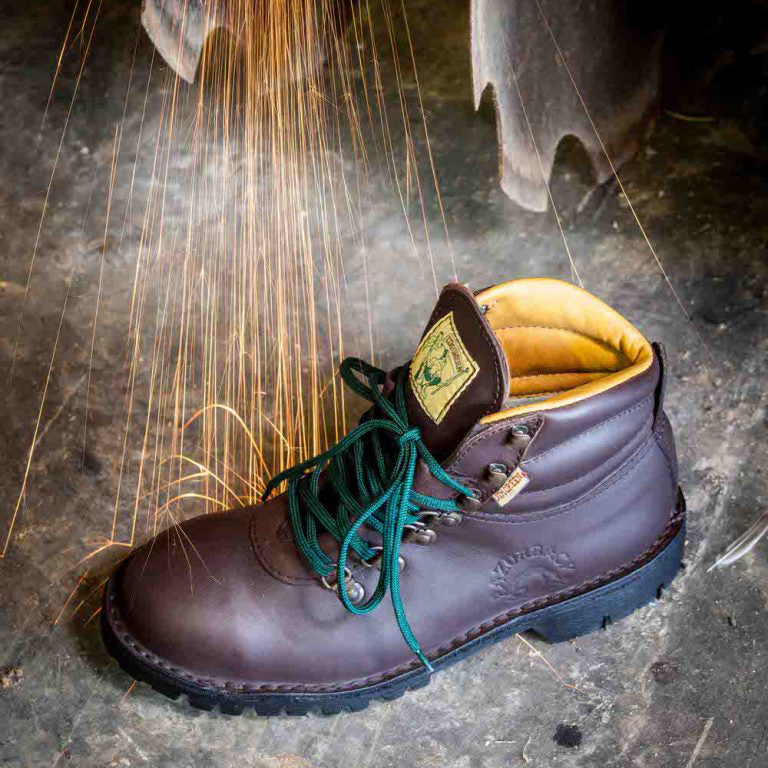 Jim Green Razorbacl steel toe brown in factory Jim Green Footwear 